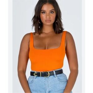 Princess Polly Vibrant Orange Bodysuit